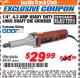 Harbor Freight ITC Coupon 1/4" HEAVY DUTY LONG SHAFT DIE GRINDER Lot No. 60656/44141 Expired: 10/31/17 - $29.99