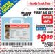 Harbor Freight ITC Coupon 10 PERSON FIRST AID KIT Lot No. 68681 Expired: 9/30/15 - $9.99