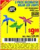 Harbor Freight Coupon LUMINAR OUTDOOR 30 IN. SOLAR LED GARDEN DECORATIVE LIGHTS, 3-PACK Lot No. 59266/69462 Expired: 10/14/15 - $9.99
