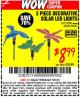 Harbor Freight Coupon 3 PIECE DECORATIVE SOLAR LED LIGHTS Lot No. 95588/69462/60561 Expired: 7/31/15 - $8.99