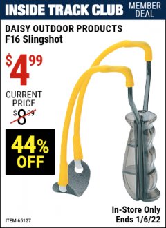 Harbor Freight ITC Coupon F16 SLINGSHOT Lot No. 65127 Expired: 1/6/22 - $4.99