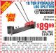 Harbor Freight Coupon 10 TON HYDRAULIC LOG SPLITTER Lot No. 62291/39981/67090 Expired: 10/18/15 - $89.99