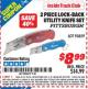 Harbor Freight ITC Coupon 2 PIECE LOCK-BACK UTILITY KNIFE SET Lot No. 93859 Expired: 9/30/15 - $8.99