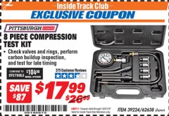 Harbor Freight ITC Coupon 8 PIECE COMPRESSION TEST KIT Lot No. 62638/69885 Expired: 10/31/19 - $17.99
