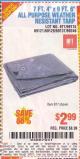 Harbor Freight Coupon 7 FT. 4" x 9 FT. 6" ALL PURPOSE WEATHER RESISTANT TARP Lot No. 877/69115/69121/69129/69137/69249 Expired: 5/25/15 - $2.99