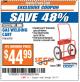 Harbor Freight ITC Coupon GAS WELDING CART Lot No. 65939 Expired: 8/1/17 - $44.99