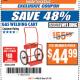 Harbor Freight ITC Coupon GAS WELDING CART Lot No. 65939 Expired: 5/1/18 - $44.99