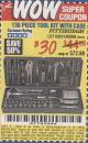 Harbor Freight Coupon 130 PIECE TOOL KIT WITH CASE Lot No. 64263/68998/63091/63248/64080 Expired: 5/1/16 - $30