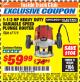 Harbor Freight ITC Coupon 1.5 HP HEAVY DUTY VARIABLE SPEED PLUNGE ROUTER Lot No. 67119 Expired: 3/31/18 - $59.99