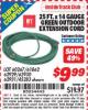 Harbor Freight ITC Coupon VANGUARD 25 FT. X 14/3 GAUGE OUTDOOR EXTENSION CORD, GREEN Lot No. 62929 Expired: 11/30/15 - $9.99
