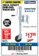 Harbor Freight Coupon 1000 LB. CAPACITY SWING-BACK TRAILER JACK Lot No. 41005/69780 Expired: 3/25/18 - $17.99