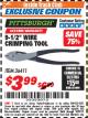 Harbor Freight ITC Coupon 9-1/2" WIRE CRIMPING TOOL Lot No. 36411 Expired: 12/31/17 - $3.99