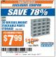 Harbor Freight ITC Coupon 20 BIN RAIL MOUNT STACKABLE PARTS STORAGE Lot No. 41949 Expired: 8/8/17 - $7.99