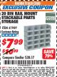 Harbor Freight ITC Coupon 20 BIN RAIL MOUNT STACKABLE PARTS STORAGE Lot No. 41949 Expired: 10/31/17 - $7.99