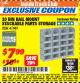 Harbor Freight ITC Coupon 20 BIN RAIL MOUNT STACKABLE PARTS STORAGE Lot No. 41949 Expired: 1/31/18 - $7.99