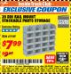 Harbor Freight ITC Coupon 20 BIN RAIL MOUNT STACKABLE PARTS STORAGE Lot No. 41949 Expired: 4/30/18 - $7.99