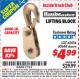 Harbor Freight ITC Coupon LIFTING BLOCK Lot No. 62456/60644 Expired: 11/30/15 - $4.99