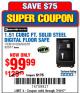 Harbor Freight Coupon 1.51 CUBIC FT. SOLID STEEL DIGITAL FLOOR SAFE Lot No. 61565/62678/91006 Expired: 7/10/17 - $99.99