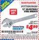 Harbor Freight ITC Coupon 12" ADJUSTABLE STEEL WRENCH Lot No. 60717/65802 Expired: 11/30/15 - $4.99