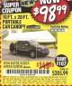 Harbor Freight Coupon 10  FT X 20 FT CAR CANOPY Lot No. 60728/69034/63054/62858/62857 Expired: 12/31/16 - $98.99
