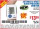 Harbor Freight Coupon AUTOMATIC WRIST BLOOD PRESSURE MONITOR Lot No. 67212/62220 Expired: 10/9/15 - $13.99