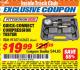 Harbor Freight ITC Coupon QUICK CONNECT COMPRESSION TESTER Lot No. 62622/95187 Expired: 10/31/17 - $19.99
