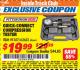 Harbor Freight ITC Coupon QUICK CONNECT COMPRESSION TESTER Lot No. 62622/95187 Expired: 10/31/17 - $19.99