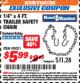 Harbor Freight ITC Coupon 1/4" X 4 FT. TRAILER SAFETY CHAIN Lot No. 64507 Expired: 9/30/17 - $5.99