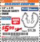 Harbor Freight ITC Coupon HAUL-MASTER 1/4 IN. X 4 FT. TRAILER SAFETY CHAIN Lot No. 64507 Expired: 9/30/17 - $5.99