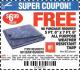 Harbor Freight FREE Coupon 5 FT. 6" X 7 FT. 6" ALL PURPOSE WEATHER RESISTANT TARP Lot No. 953/63110/69210/69128/69136/69248 Expired: 3/24/15 - NPR