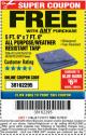 Harbor Freight FREE Coupon 5 FT. 6" X 7 FT. 6" ALL PURPOSE WEATHER RESISTANT TARP Lot No. 953/63110/69210/69128/69136/69248 Expired: 11/19/17 - FWP