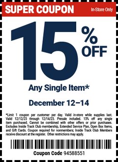 Harbor Freight Coupon 15 percent off coupon expires: 12/14/25