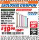 Harbor Freight ITC Coupon 6 PIECE COLOR COMBINATION RATCHETING WRENCH SETS Lot No. 66053/66054 Expired: 3/31/18 - $19.99