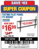 Harbor Freight Coupon ARMSTRONG 37 IN. TO 70 IN. LARGE TILT FLAT PANEL TV MOUNT Lot No. 64356 Expired: 6/19/17 - $16.99