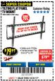 Harbor Freight Coupon ARMSTRONG 37 IN. TO 70 IN. LARGE TILT FLAT PANEL TV MOUNT Lot No. 64356 Expired: 10/31/17 - $19.47