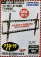 Harbor Freight Coupon ARMSTRONG 37 IN. TO 70 IN. LARGE TILT FLAT PANEL TV MOUNT Lot No. 64356 Expired: 2/28/18 - $14.99