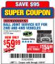 Harbor Freight Coupon BALL JOINT SERVICE KIT FOR 2WD AND 4WD VEHICLES Lot No. 64399/63279/63258/63610 Expired: 1/29/18 - $59.99