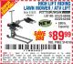 Harbor Freight Coupon PITTSBURGH 300 LB. ATV/LAWN MOWER LIFT Lot No. 61523/60395/62493 Expired: 8/17/15 - $89.99