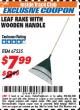 Harbor Freight ITC Coupon LEAF RAKE WITH WOODEN HANDLE Lot No. 67535 Expired: 10/31/17 - $7.99