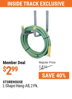 Harbor Freight ITC Coupon 2 PIECE L-SHAPE HANG-ALL Lot No. 38441/68997 Expired: 5/31/21 - $2.99