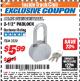 Harbor Freight ITC Coupon 2-12" PADLOCK Lot No. 3220 Expired: 11/30/17 - $5.99