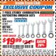 Harbor Freight ITC Coupon 7 PIECE STUBBY RATCHETING COMBINATION WRENCH SETS Lot No. 61401/93923/93922/61402 Expired: 12/31/17 - $19.99