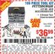 Harbor Freight Coupon 105 PIECE TOOL KIT WITH 4-DRAWER CHEST Lot No. 4030/69323/69380/61591 Expired: 7/20/15 - $36.99