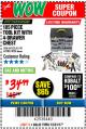 Harbor Freight Coupon 105 PIECE TOOL KIT WITH 4-DRAWER CHEST Lot No. 4030/69323/69380/61591 Expired: 12/31/17 - $34.99