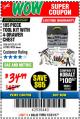 Harbor Freight Coupon PITTSBURGH TOOL SET WITH 4-DRAWER CHEST, 105 PIECE Lot No. 4030 Expired: 12/31/17 - $34.99