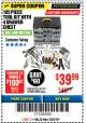 Harbor Freight Coupon 105 PIECE TOOL KIT WITH 4-DRAWER CHEST Lot No. 4030/69323/69380/61591 Expired: 3/25/18 - $39.99
