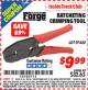 Harbor Freight ITC Coupon RATCHETING CRIMPING TOOL Lot No. 63708/97420 Expired: 4/30/16 - $9.99
