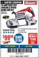 Harbor Freight Coupon BAUER 10 AMP DEEP CUT VARIABLE-SPEED BAND SAW Lot No. 64194/63444 Expired: 11/26/17 - $99.99