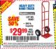 Harbor Freight Coupon HEAVY DUTY HAND TRUCK Lot No. 62775/3163/62776/62973/95061 Expired: 8/2/15 - $29.99