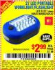Harbor Freight Coupon LED PORTABLE WORKLIGHT/FLASHLIGHT Lot No. 63878/63991/64005/69567/60566/63601/67227 Expired: 8/26/15 - $2.99